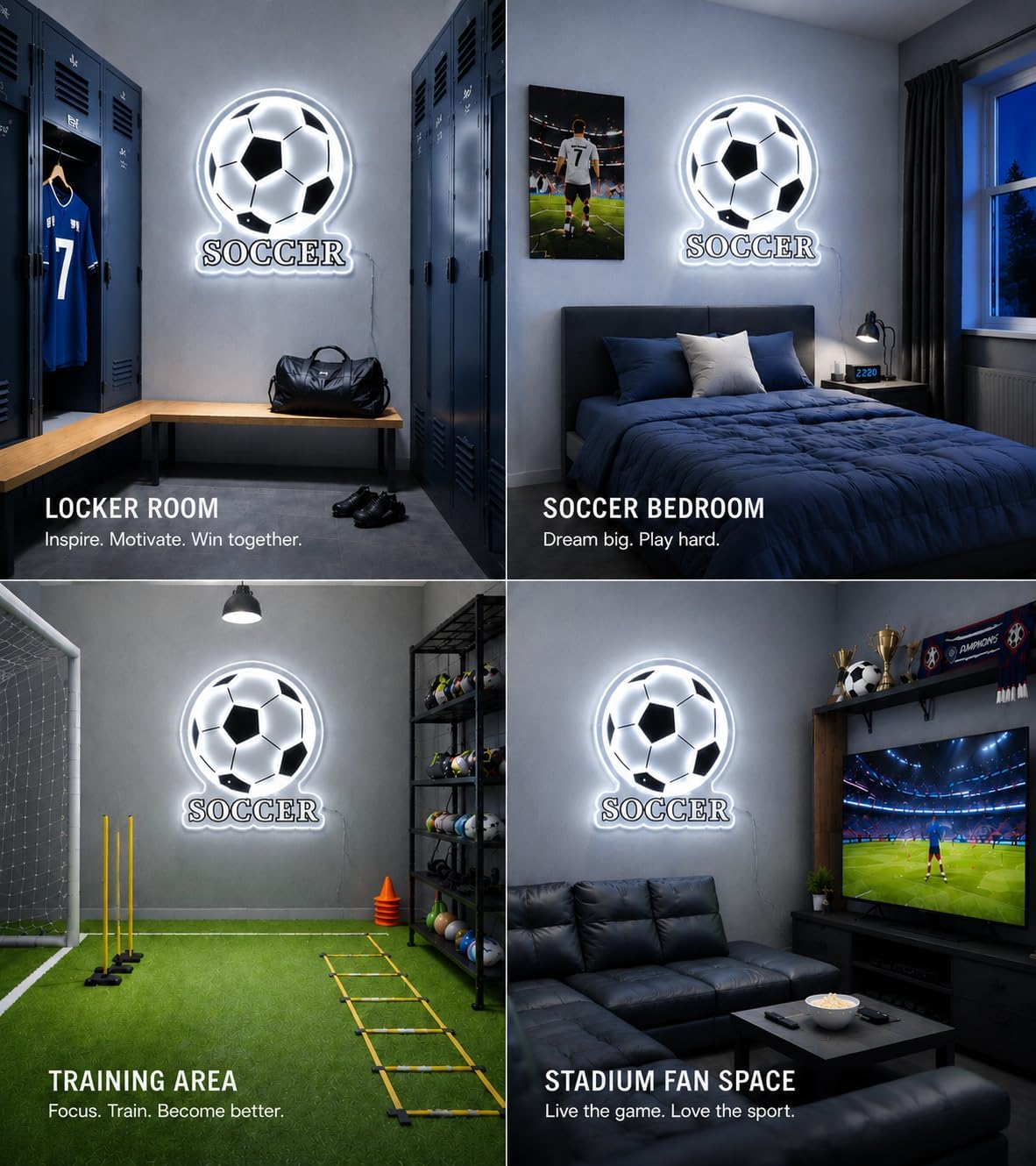 Soccer Neon Sign LED Neon Ligh - đánh giá và giá Lighting Christmas Decor