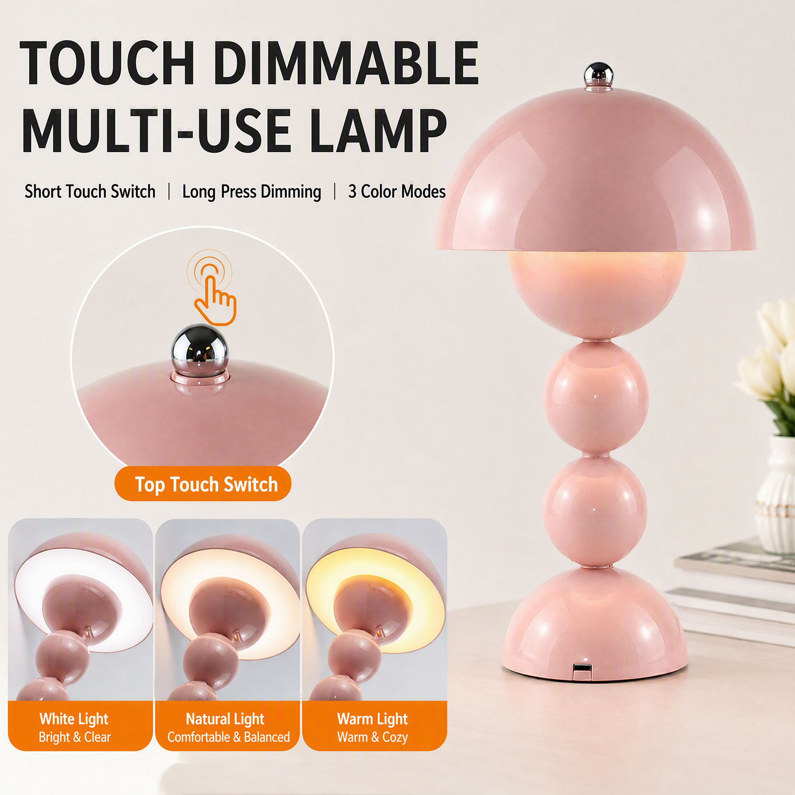 USB Mushroom Bud LED Table Lam - đánh giá và giá Lighting Decor Bedroom