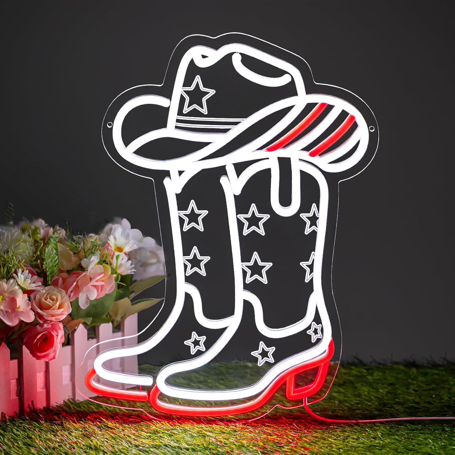 Cowboy Boots and Hat LED Neon  - đánh giá và giá Lighting Decoration Ideas